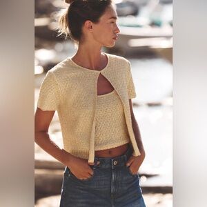 ZARA SEQUIN KNIT CARDIGAN